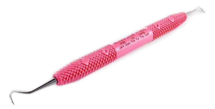 PDT R138BC Cruise Line Breast Cancer Awareness Montana Jack Double End Sickle Scaler Pink Resin Handle PDT R138BC Cruise Line Breast Cancer Awareness Montana Jack Double End Sickle Scaler Pink Resin Handle